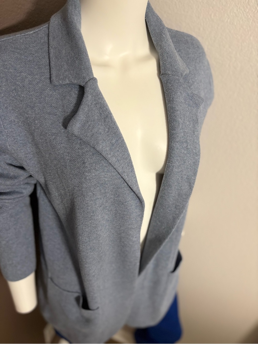 Jessica Simpson Blue Open-Front Knit Cardigan